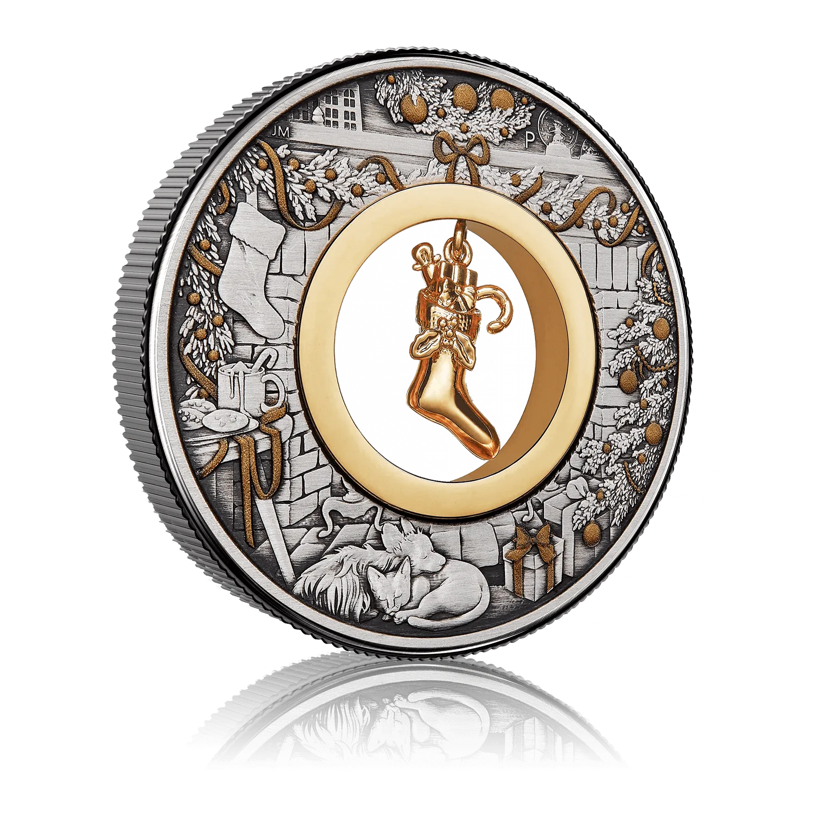 2oz Silver Antique Coloured Coin Night Before Christmas (2023) 6